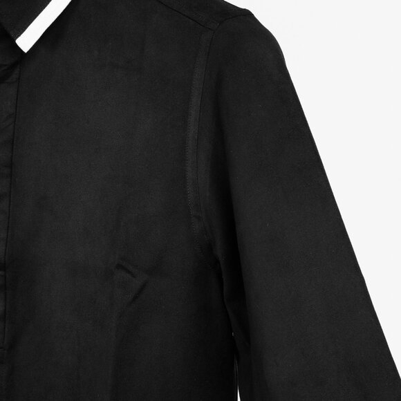 Issey Miyake Black White Moleskin Button Up Shirt - Picture 6 of 11